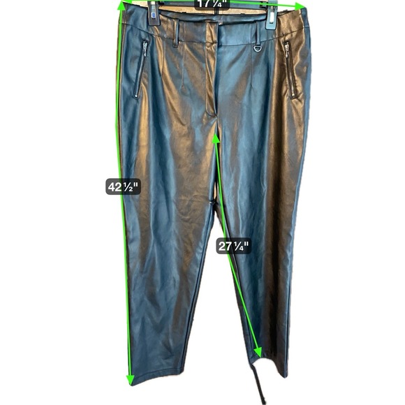 The Limited Faux Leather Black Pants Starry‎ Night Size 16 - Picture 6 of 6